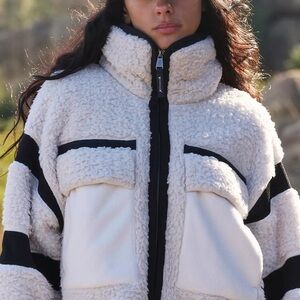 FP Movement by Free People Cream and Black Far Out Fleece